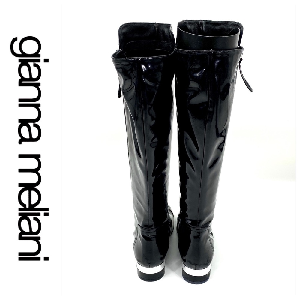 💕SALE💕 Gianna Meliani Black Patent Boots - Picture 3 of 8